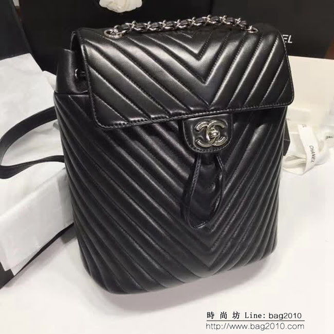 香奈兒CHANEL 原版複刻91122 V線背包Backpack 時尚雙肩包 DSC1331